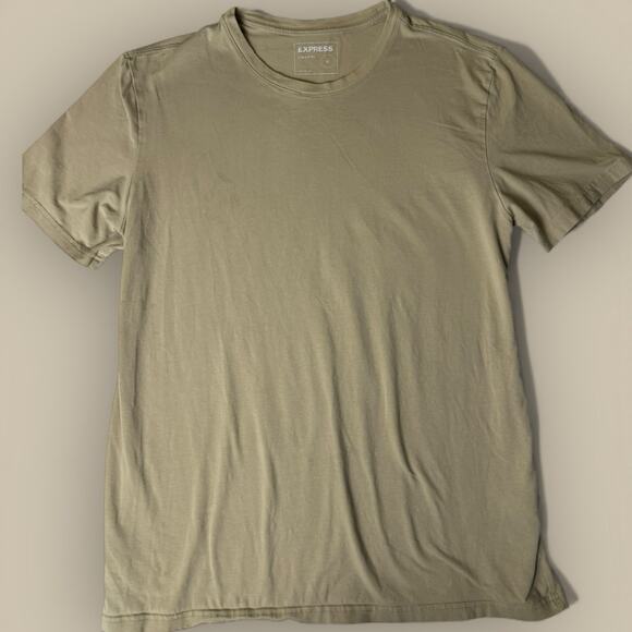 Express T-Shirt Slim Stretch XL Tan Short Sleeve Crewneck Fitted Men Lot 3 - Picture 1 of 6